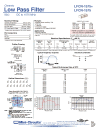 Datasheet LFCN-1575+ manufacturer Mini-Circuits